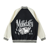 Two Tone Raglan Sleeve Varsity Jacket